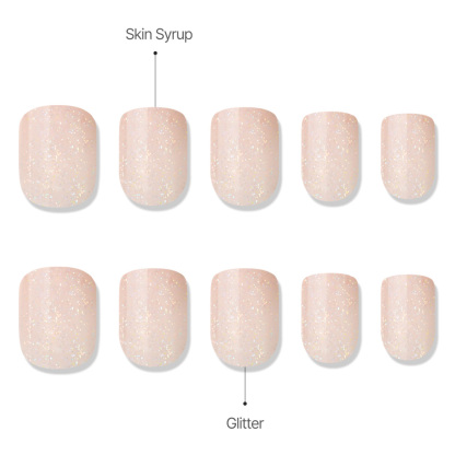 Peach Glitter (Short Square)