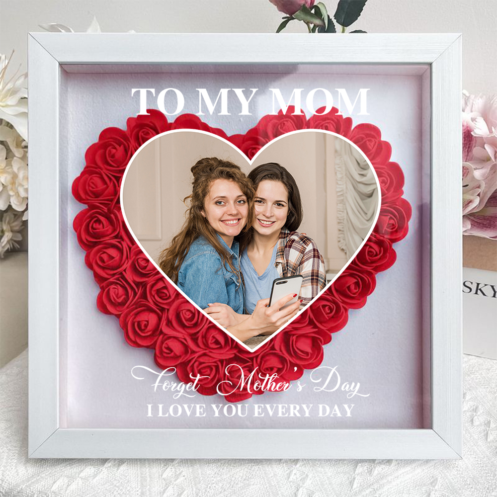 Personalized Flower Shadow Box - Mom Gift I Love You Every Day