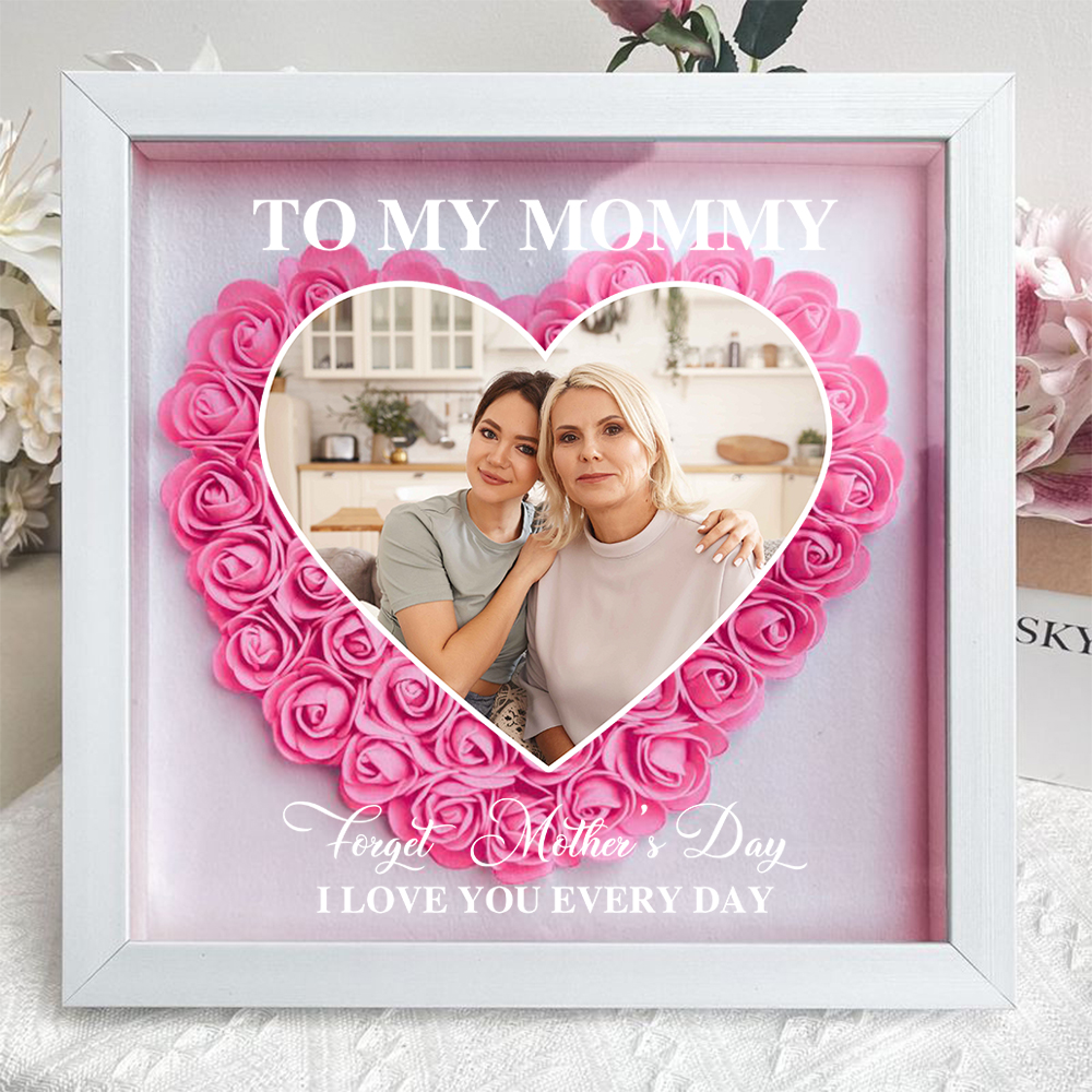 Personalized Flower Shadow Box - Mom Gift I Love You Every Day