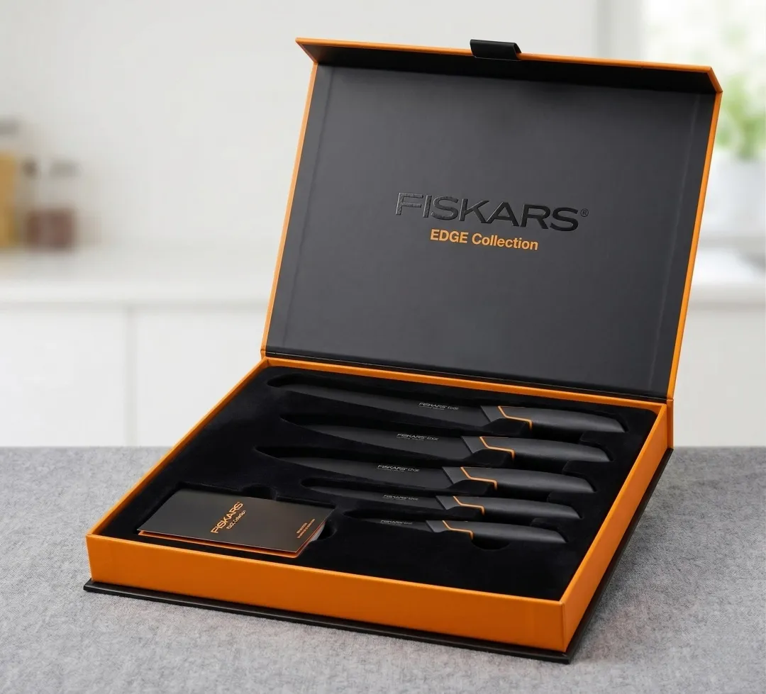 Omejena izdaja: 5-delni komplet nožev FISKARS® (z držalom za nože) – s