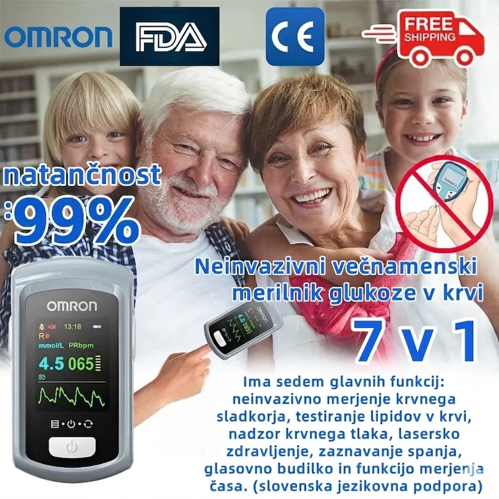 Omron™ Neinvazivni pametni merilnik glukoze v krvi 🔥Izdelano v ZDA 🔥