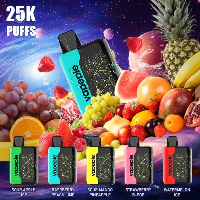 ✨VAPEPIE 25000 PUFFS - Ívelt Star Sky képernyő （🌌 Mai különleges ajánlat）