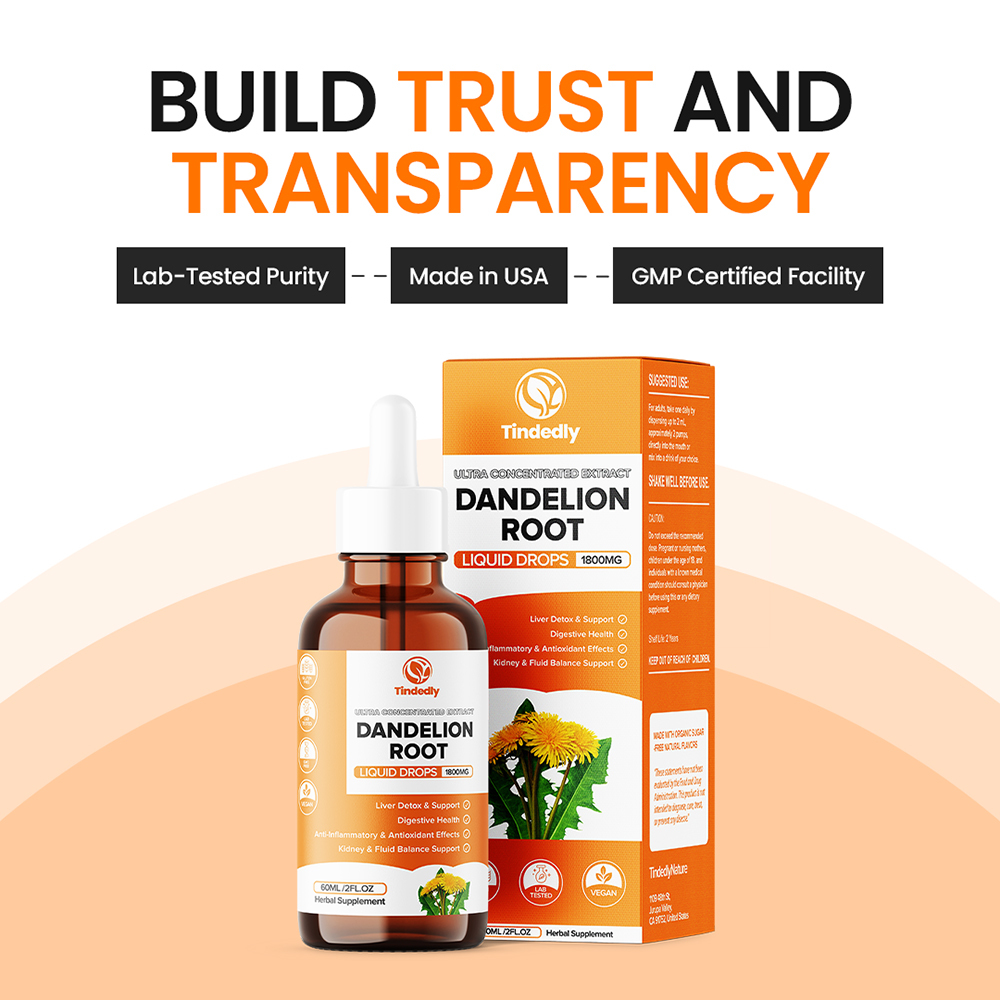 Pure Dandelion Root Extract Liquid Drops 