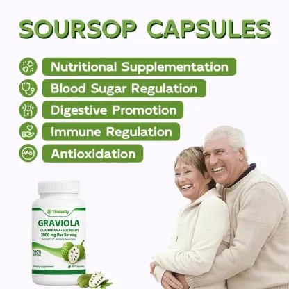 100% Pure Organic Soursop Capsules