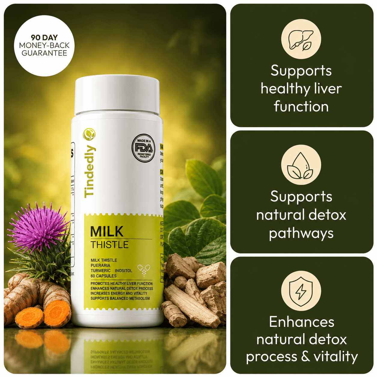 Tindedly™ Milk Thistle Liver Support