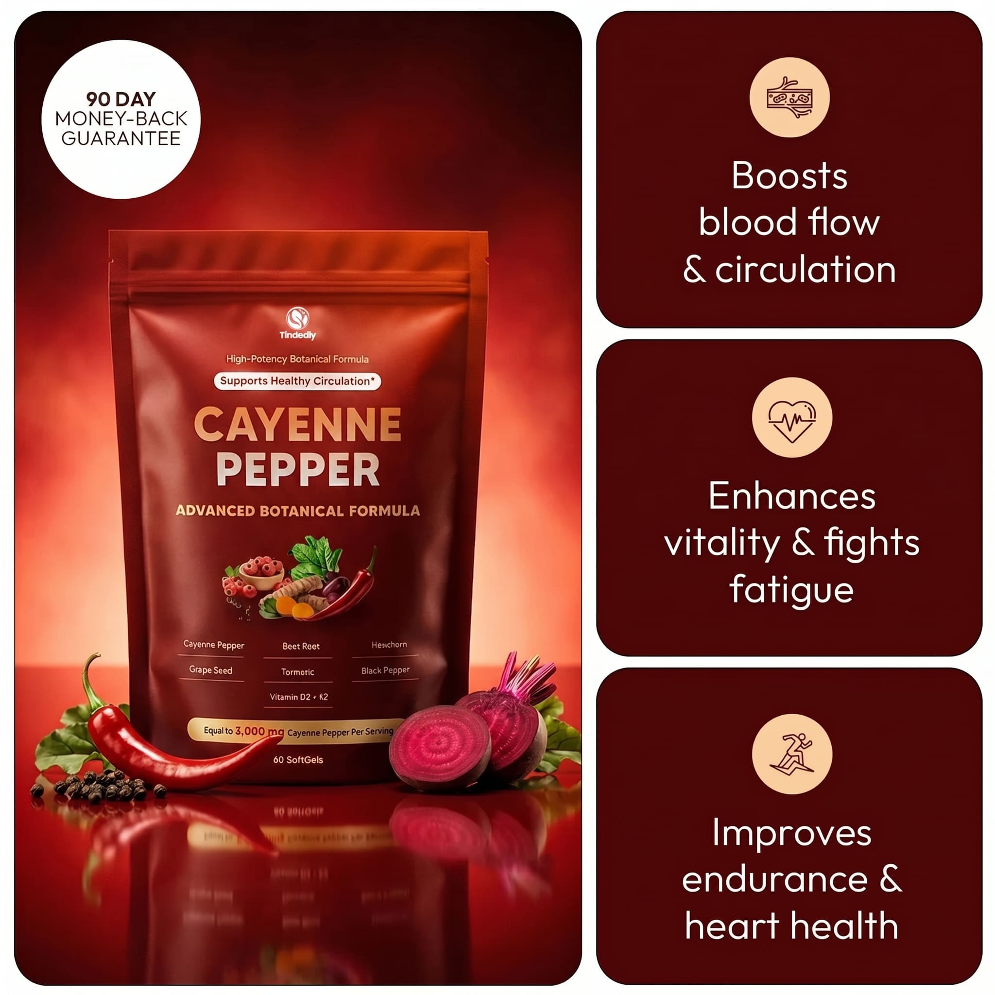 Tindedly Cayenne Pepper Softgels