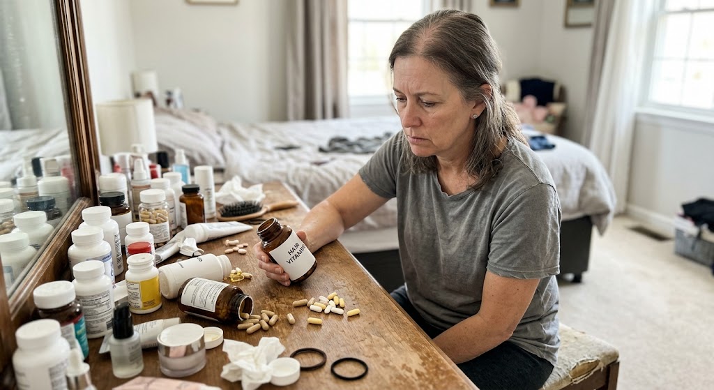 Doctor holding product