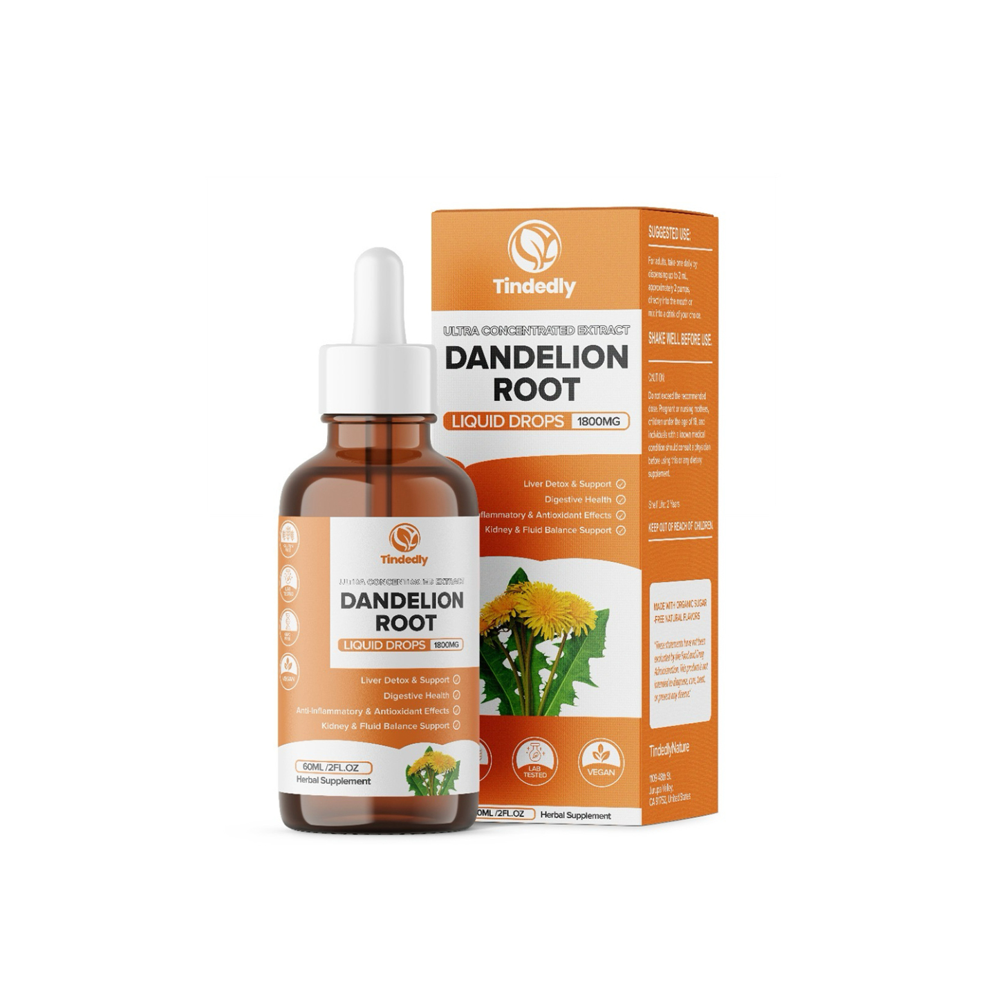 Pure Dandelion Root Extract Liquid Drops 