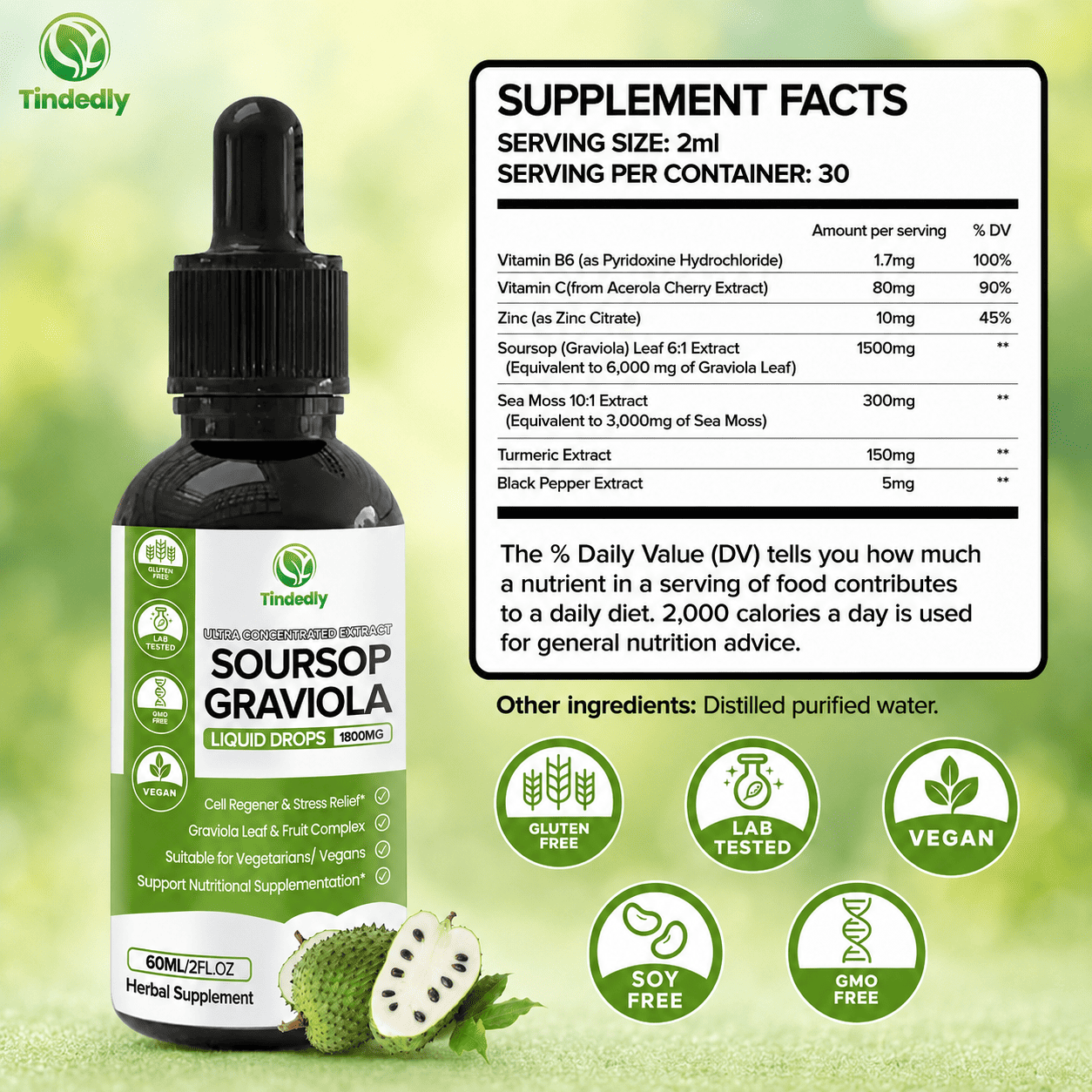 100% Pure Organic Soursop Drop Extract