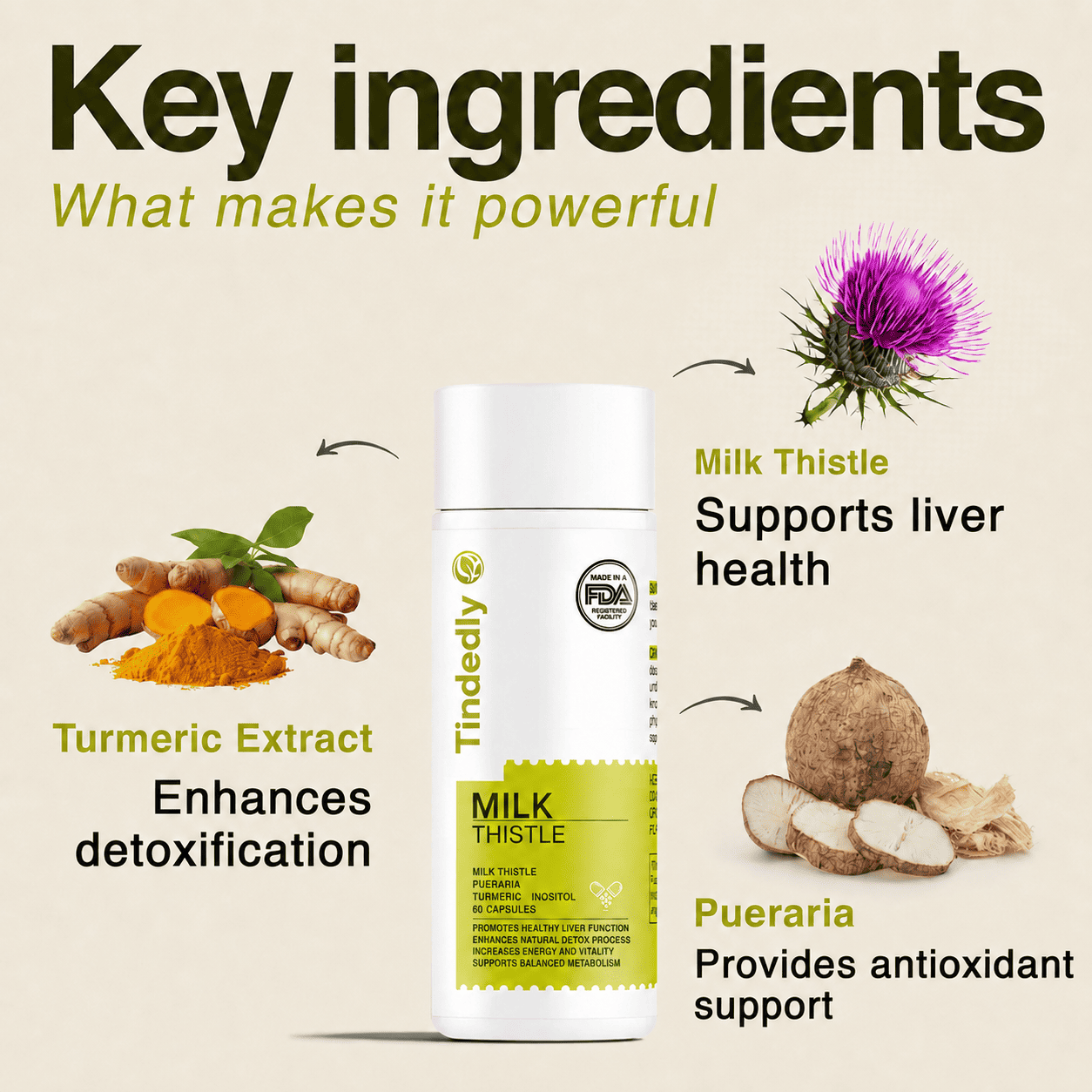 Tindedly™ Milk Thistle Liver Support