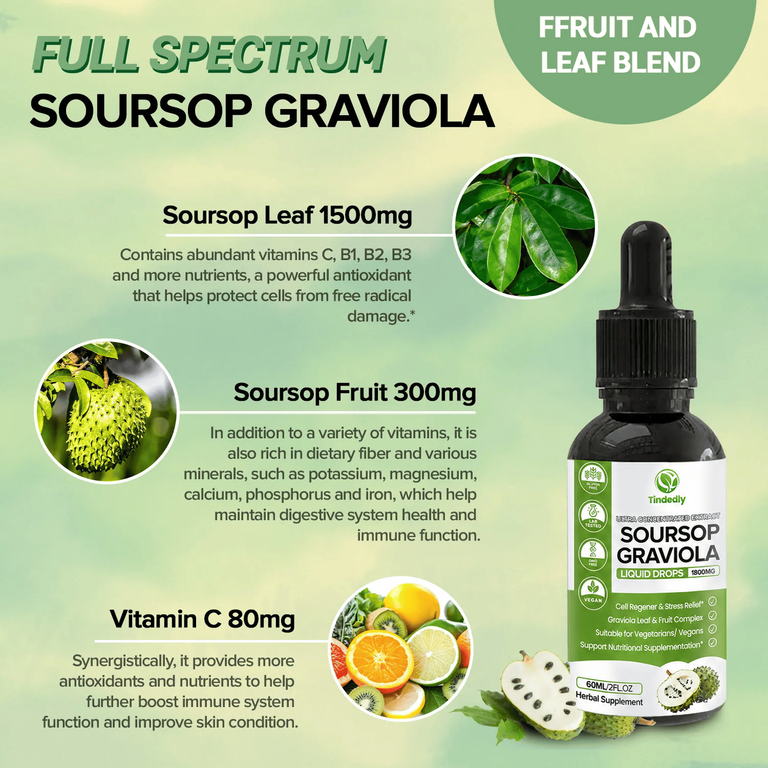 100% Pure Organic Soursop Drop Extract