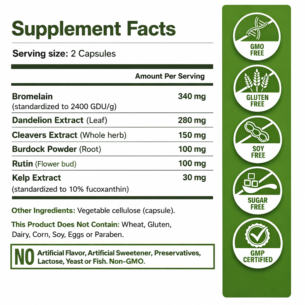 100% Pure 6-in-1 Lymphatic Complex Capsules