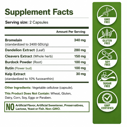 100% Pure 6-in-1 Lymphatic Complex Capsules