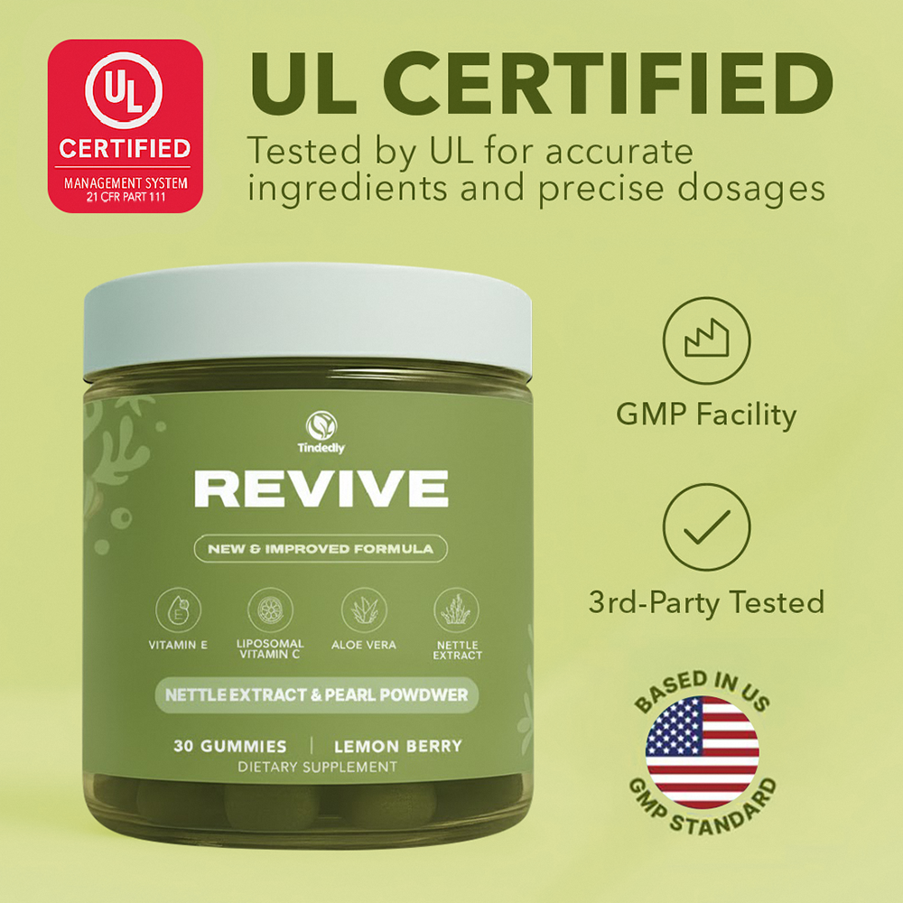 Tindedly Hair Revive Gummies – Support Thicker, Fuller & Healthier-Looking Hair