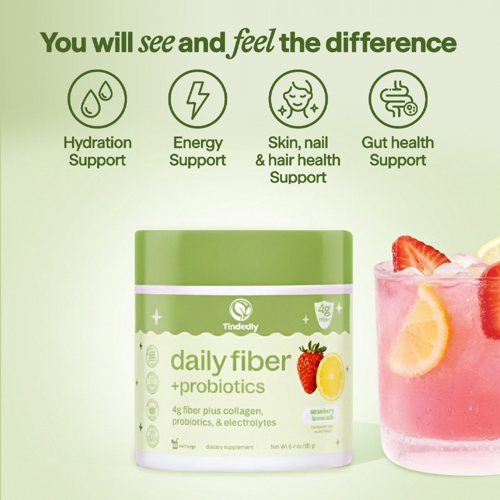 Tindedly 4‑In‑1 Fiber for Digestion Energy and Beauty