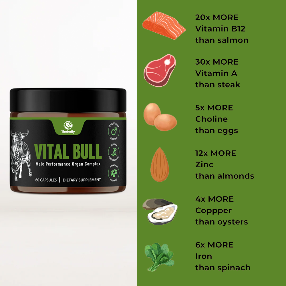 Tindedly Vital Bull — Real Food Nutrition for Male Strength & Energy