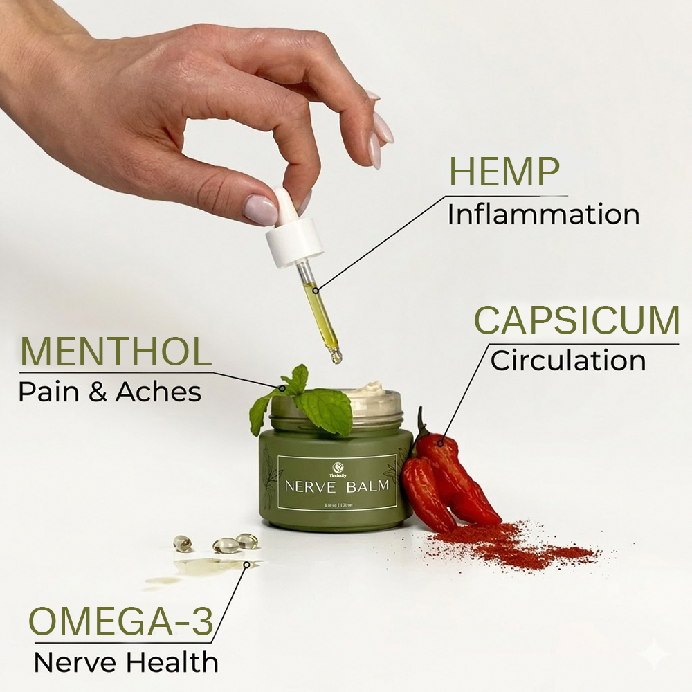 Tindedly Nerve Balm Neuropathy Support Cream for Hands and Feet