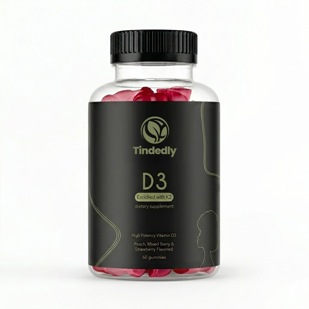 Tindedly Vitamin D3 Gummies for Immune Mood and Bone Support