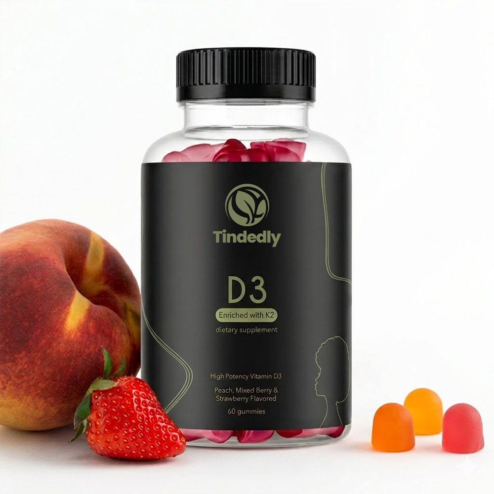 Tindedly Vitamin D3 Gummies for Immune Mood and Bone Support