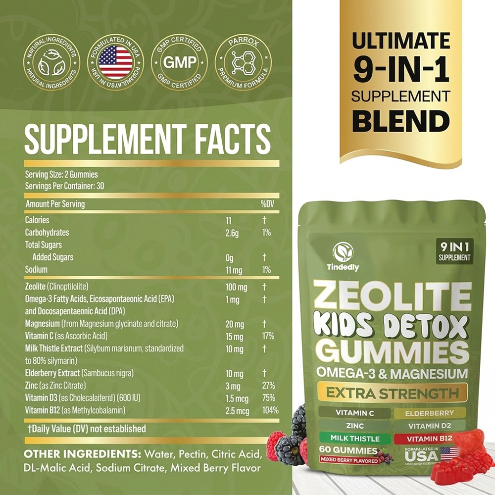 Tindedly™ Kids Daily Detox & Immunity Gummies