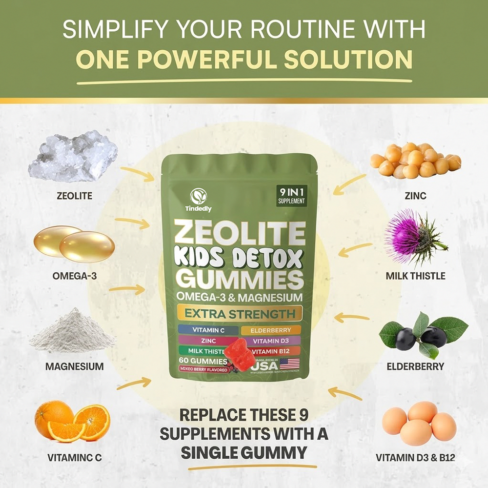 Tindedly™ Kids Daily Detox & Immunity Gummies