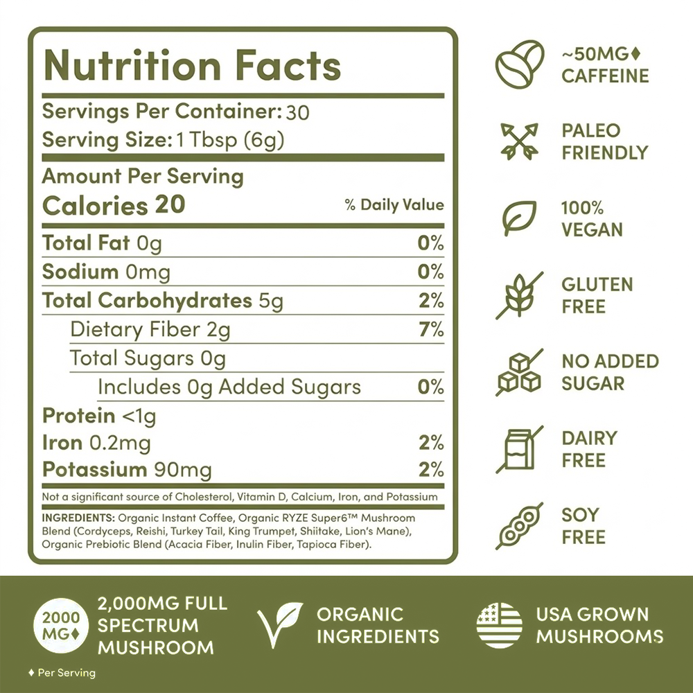 Tindedly™ Mushroom Coffee – Focus, Energy & Immunity in Every Cup