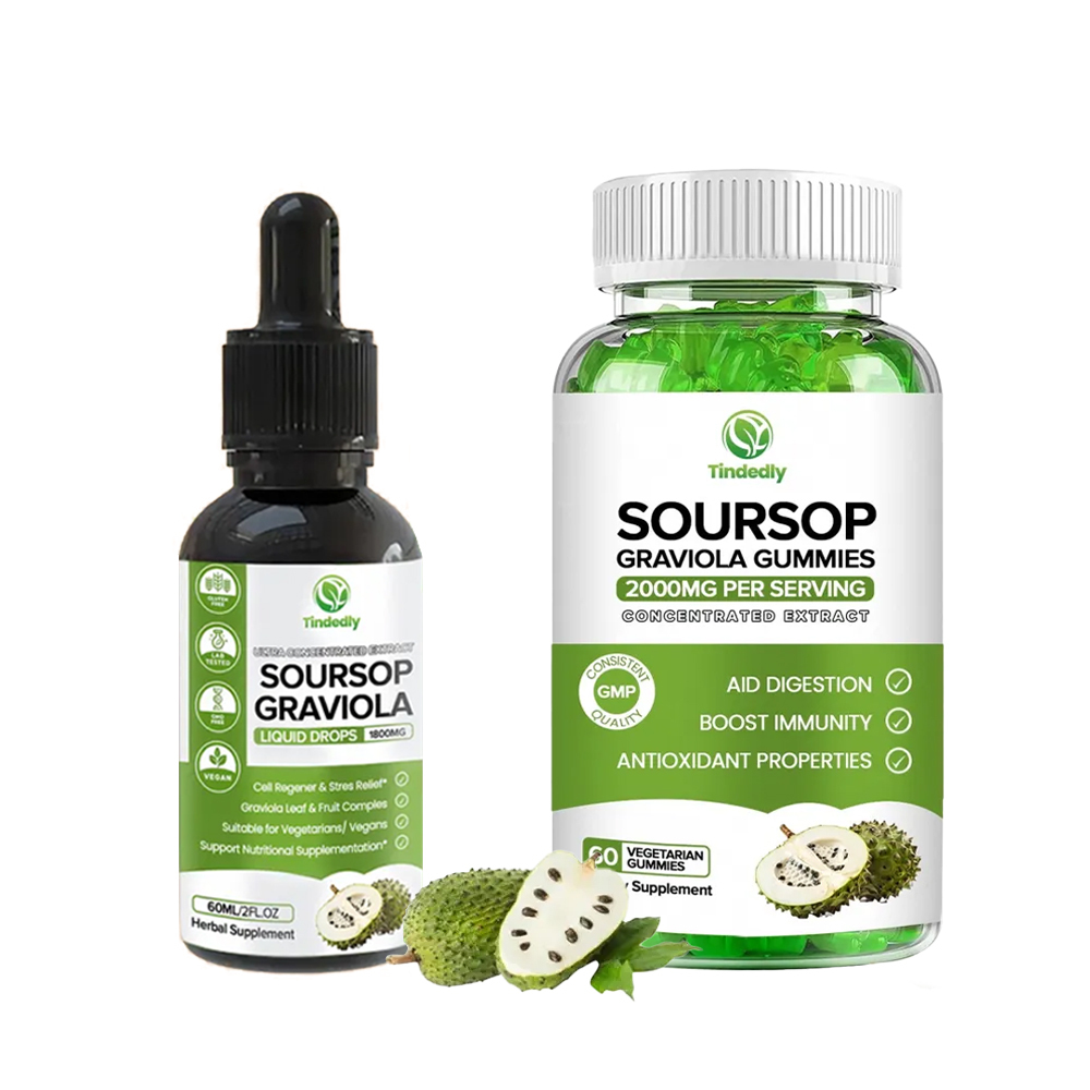 Organic Soursop Liquid Drops and Soursop Gummies Bundle