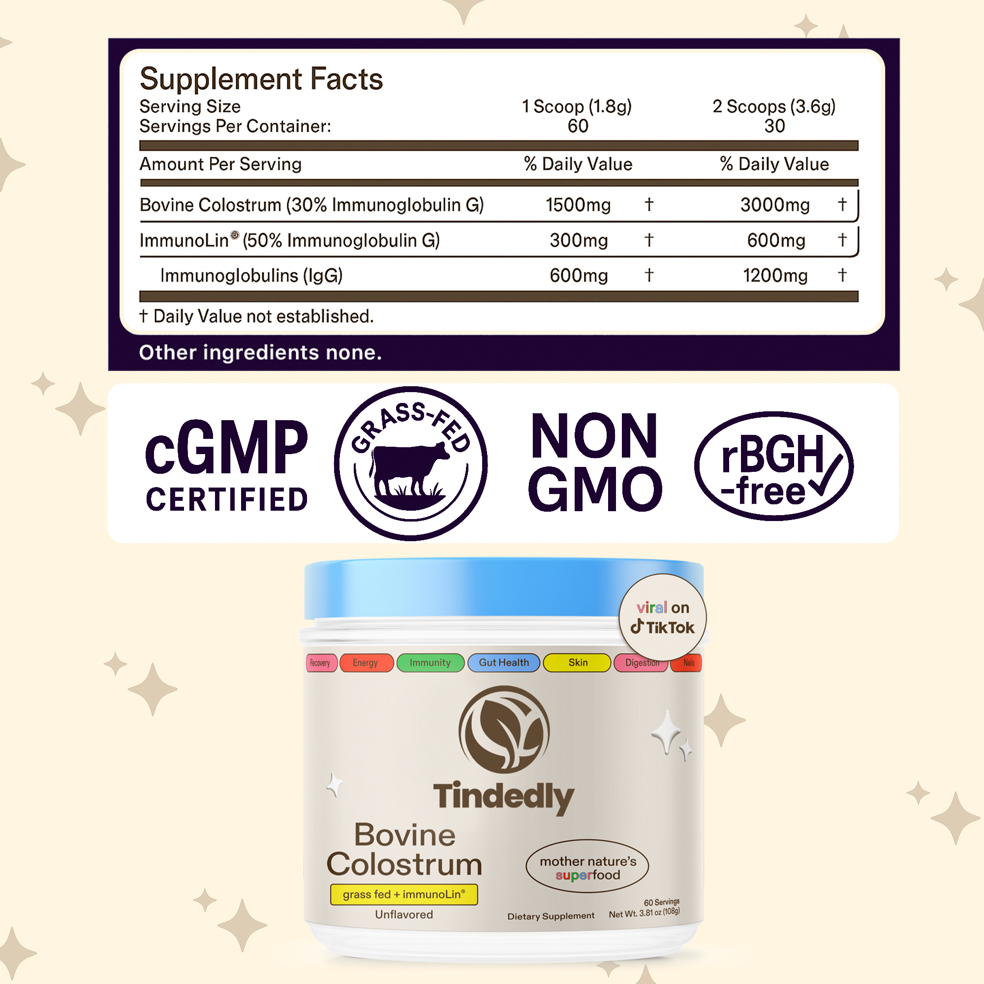  Bovine Colostrom Supplement Powder