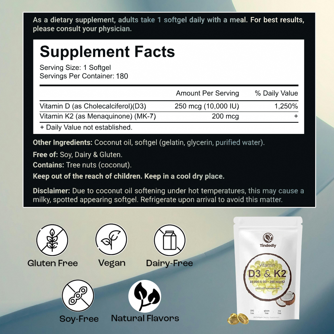 Vitamin D3 + K2 Softgels