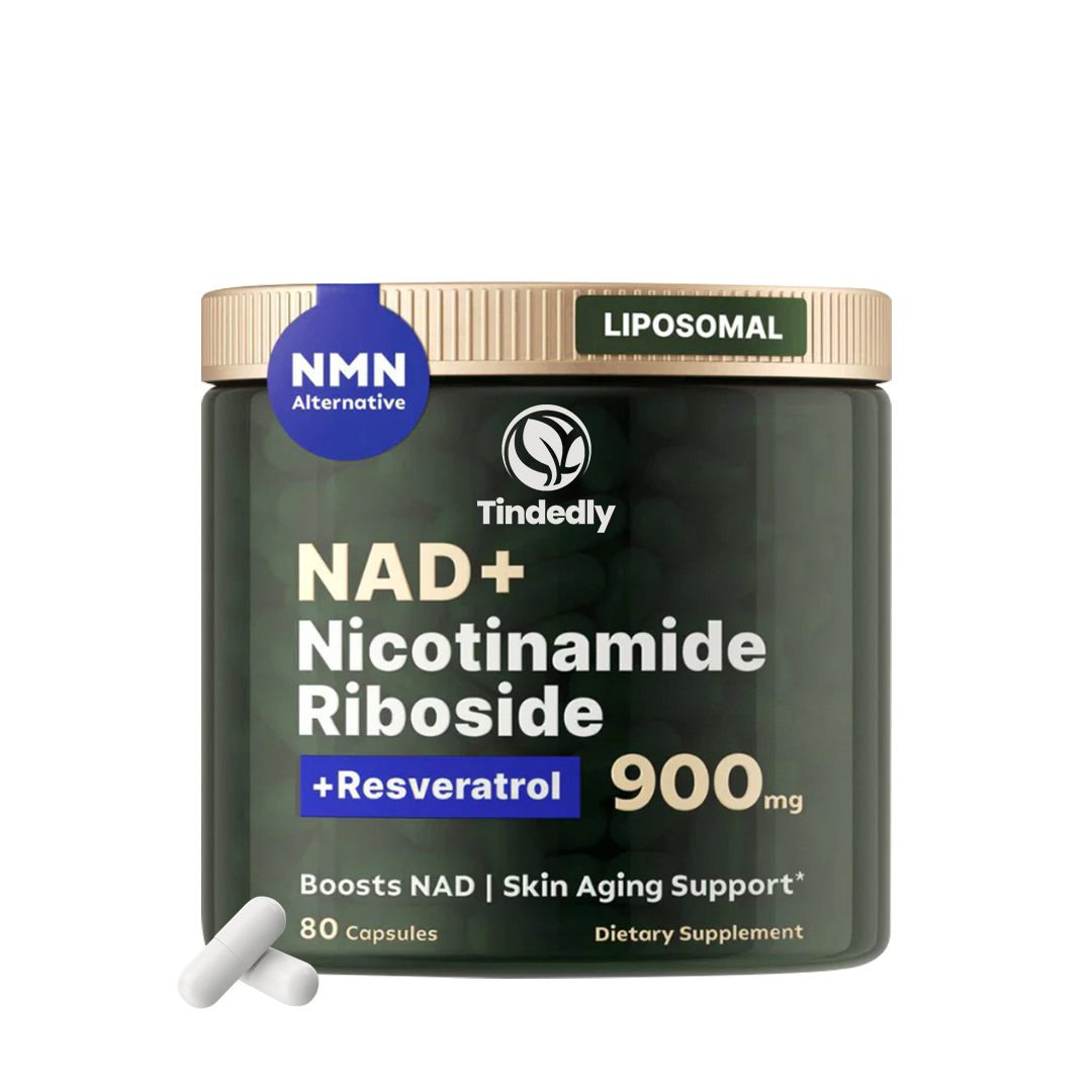 NAD+ Supplement For Anti-Aging Energy Focus Nicotinamide Riboside Resveratrol