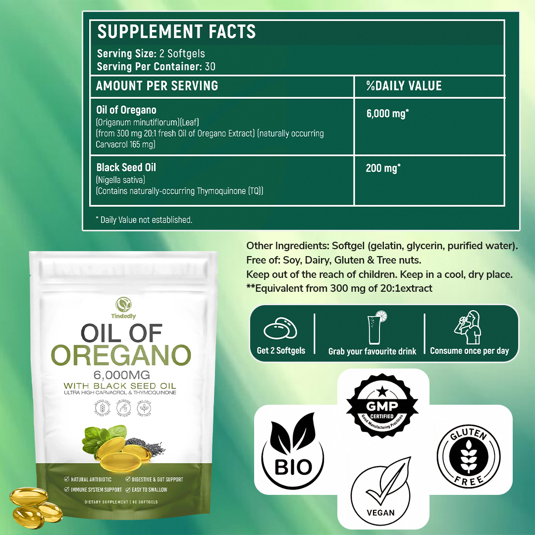 Oil Of Oregano With Black Seed Oil