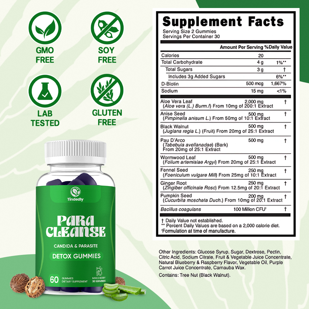 Tindedly's Para Cleanse Detox Gummies