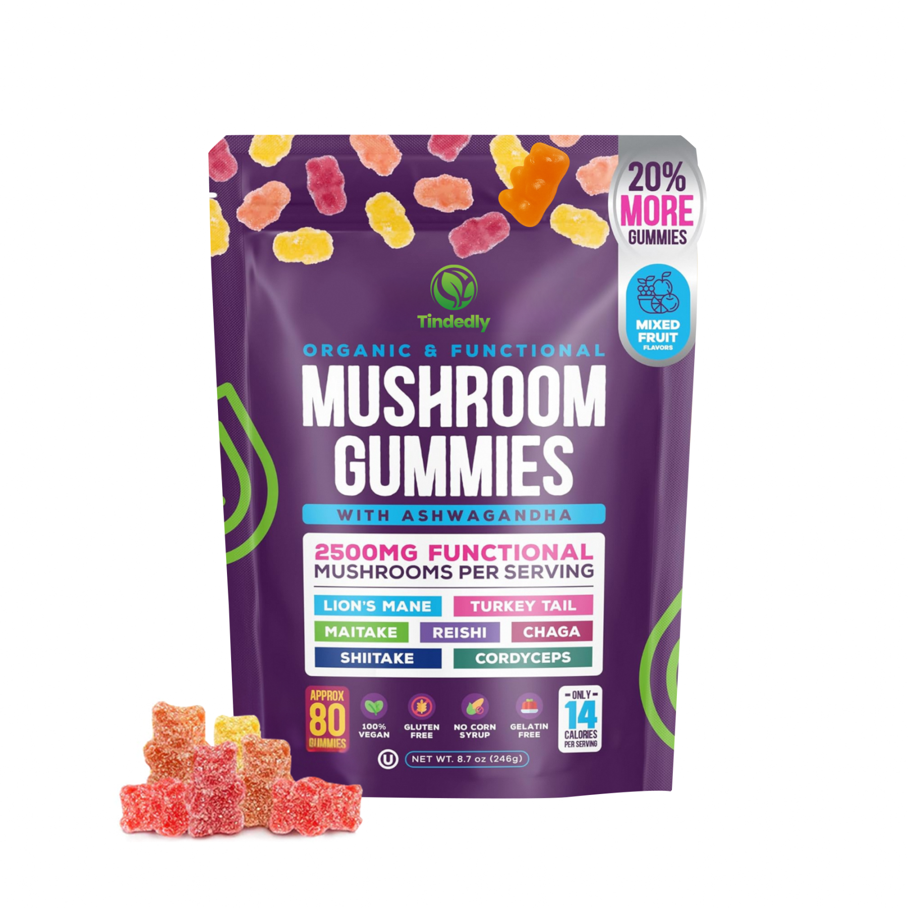 Mushroom Gummies - 100% Organic Supplement