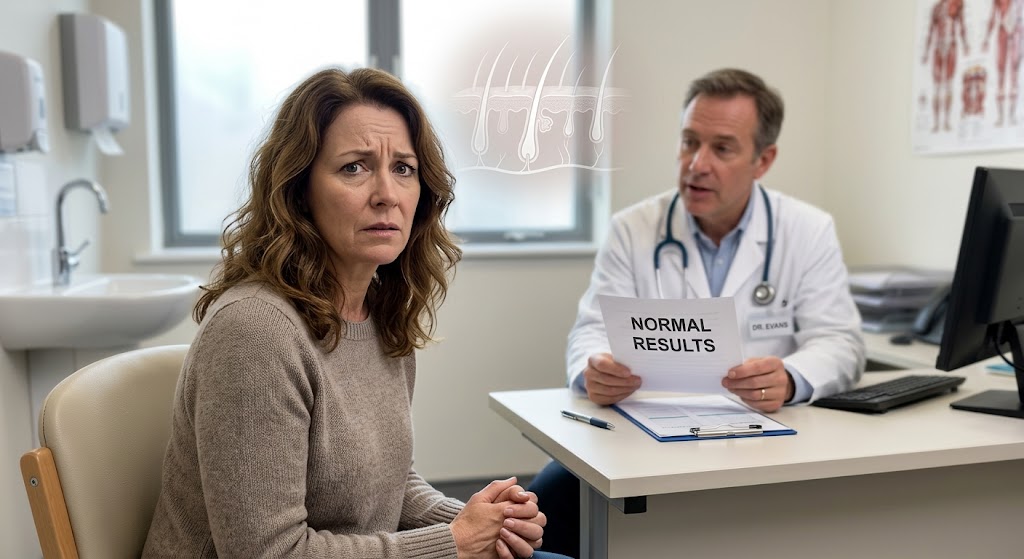 Doctor holding product