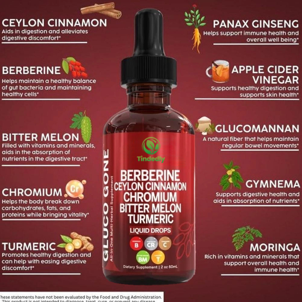 Berberine with Ceylon Cinnamon Supplement Liquid Drops 