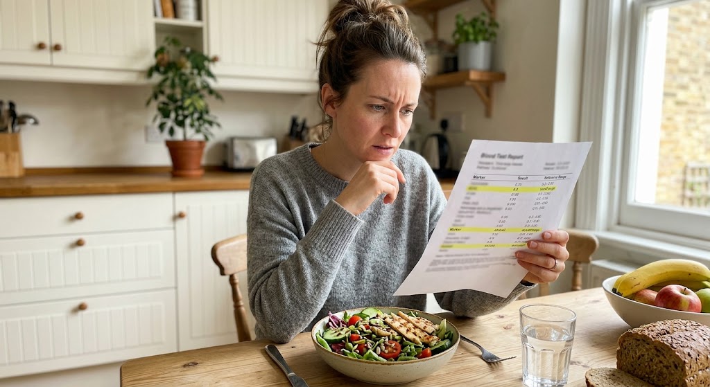 Doctor holding product