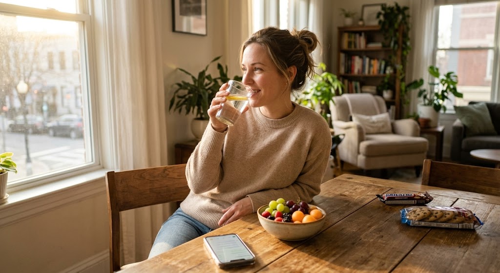 Doctor holding product