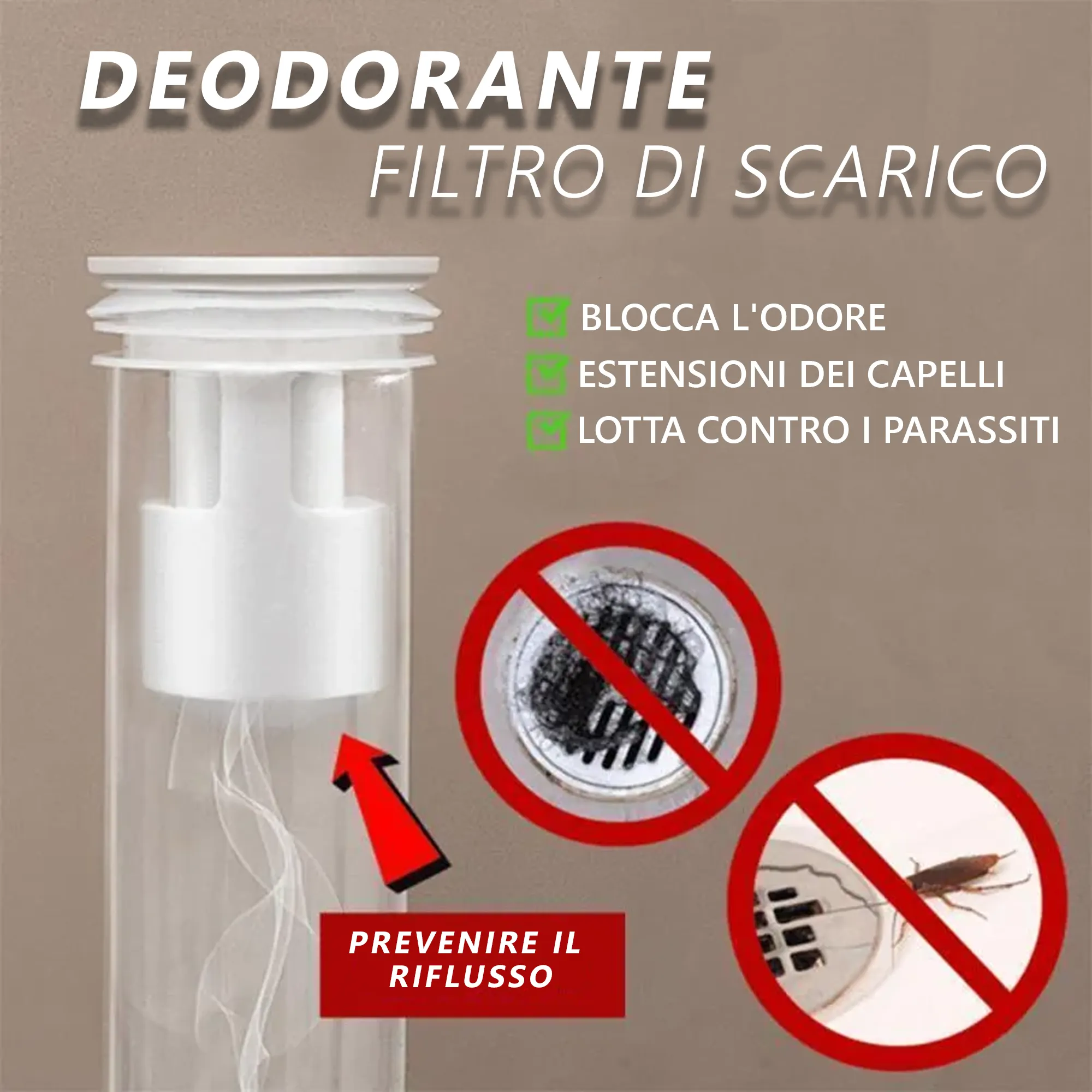 Filtro di scarico deodorante 