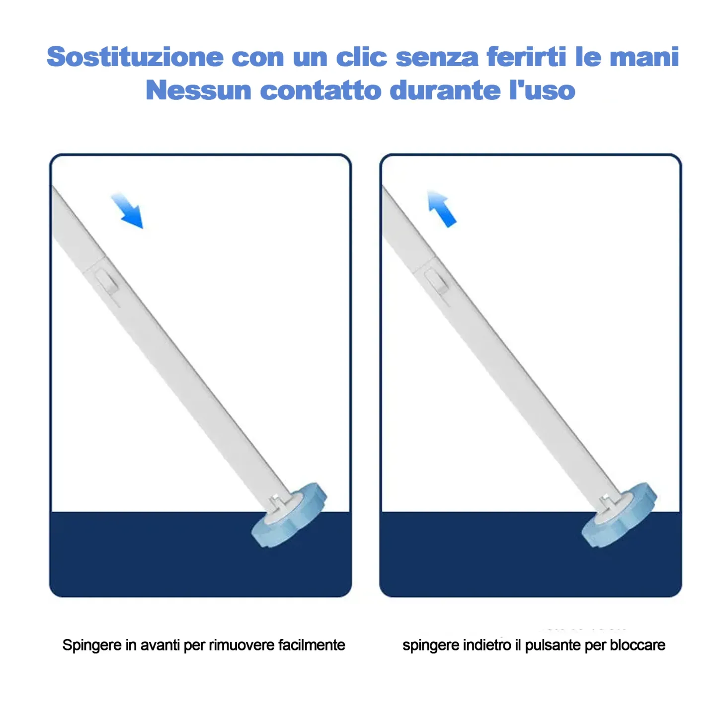 Sistema di pulizia per WC monouso