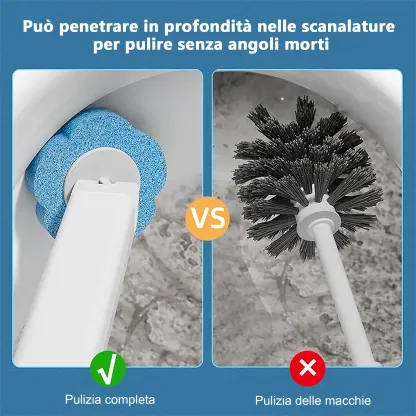 Sistema di pulizia per WC monouso