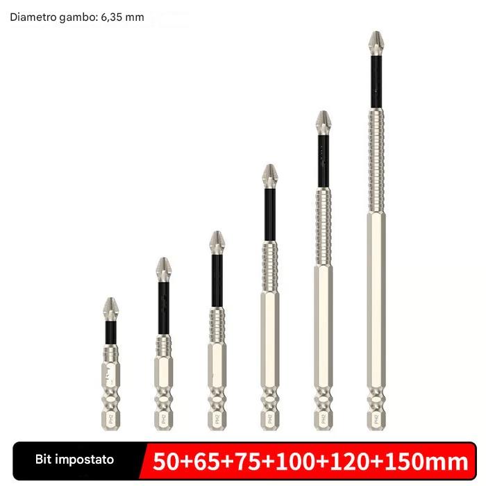 🔥Ultimo giorno di vendita 49% di sconto🔥Set di punte per trapano con cacciavite magnetico alto