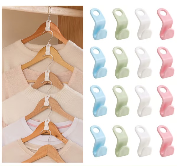 Ganci di collegamento per grucce salvaspazio