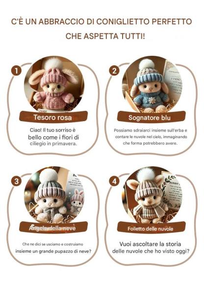 💖Grande vendita: 49% di sconto🔥Mini coniglietto fatto a mano, regalo carino🐇🎁