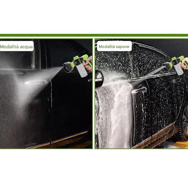 [4 tubi dell'acqua con giunto] Set di pistole ad acqua ad alta pressione con schiuma multifunzionale: lavaggio auto, lavaggio animali, irrigazione, ecc.