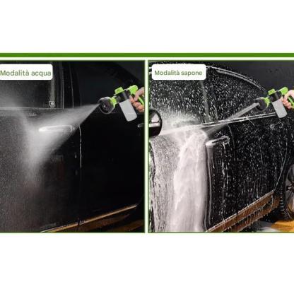 [4 tubi dell'acqua con giunto] Set di pistole ad acqua ad alta pressione con schiuma multifunzionale: lavaggio auto, lavaggio animali, irrigazione, ecc.