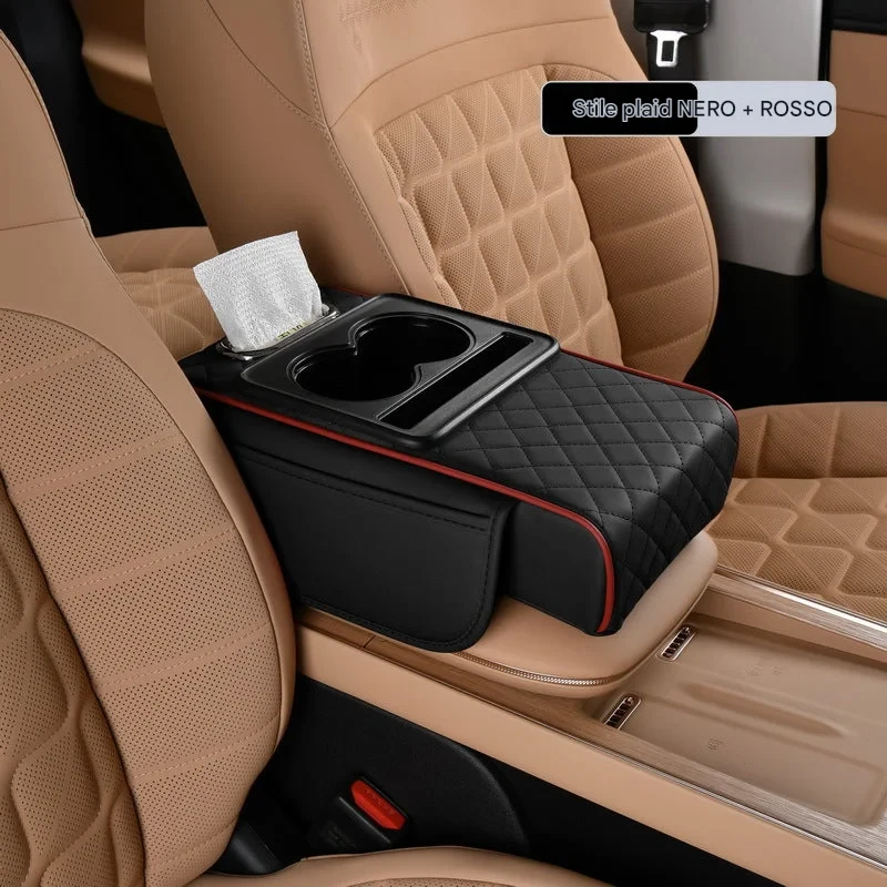 Nuovo bracciolo multifunzionale per auto, porta fazzoletti, portabicchieri, porta bevande, universale