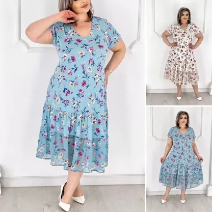 【🏆Sconto del 49%】👗【S-5XL】🌸Nuovo abito alla moda, taglio classico, elegante e semplice
