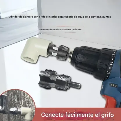[Set di frese per filettatura interna e esterna per tubi dell'acqua] Tubo dell'acqua a 4 e 6 punte, PPR, plastica PVC