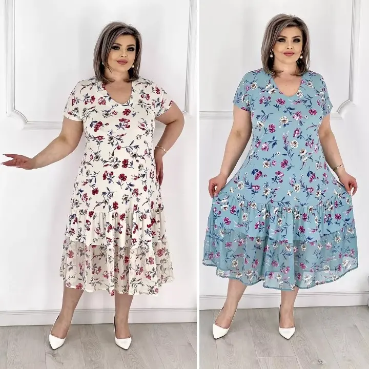 【🏆Sconto del 49%】👗【S-5XL】🌸Nuovo abito alla moda, taglio classico, elegante e semplice
