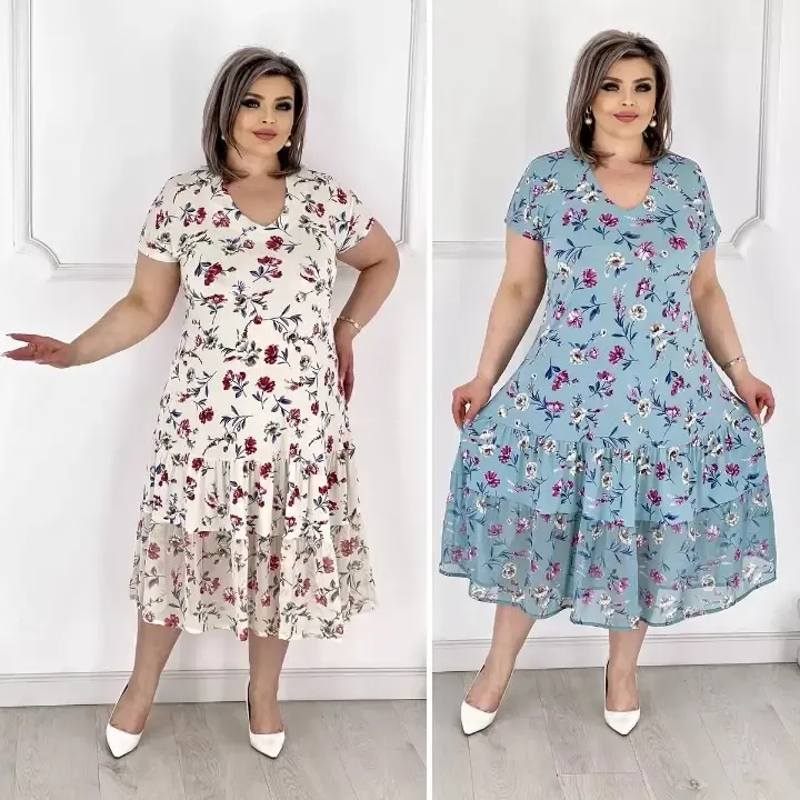 【🏆Sconto del 49%】👗【S-5XL】🌸Nuovo abito alla moda, taglio classico, elegante e semplice